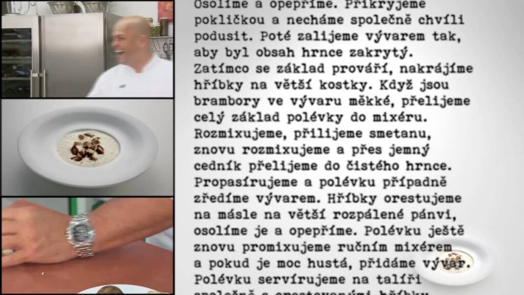 Zdeněk Pohlreich vaří bramboračku s hříbkama