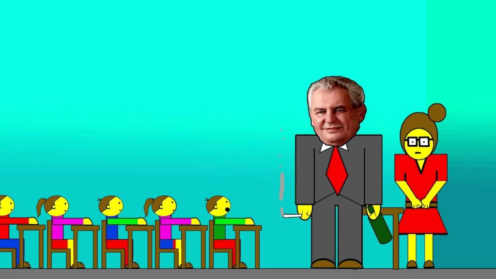 Miloš Zeman na návštěvě ve škole