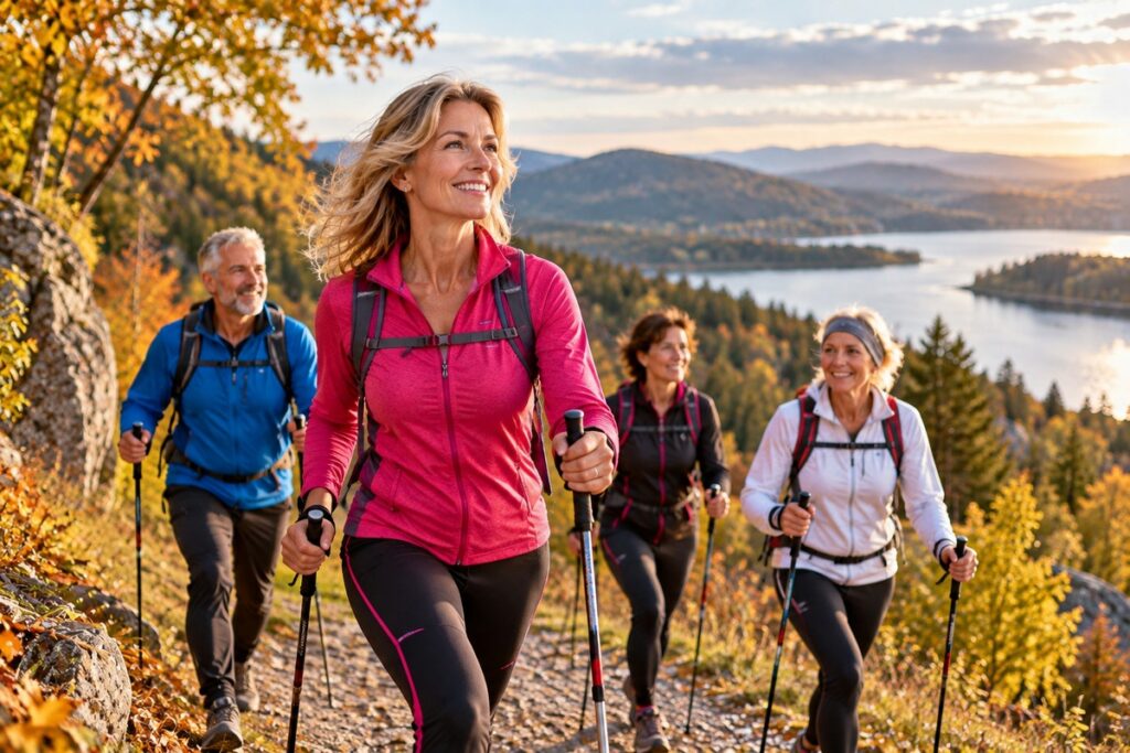 Nordic walking: proč vzít na podzim do ruky hole